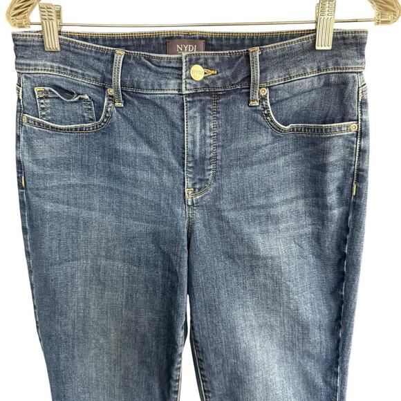NYDJ Not Your Daughters Jeans Womens 8 Blue Marilyn Straight Cool Embrace Crop - Picture 2 of 7